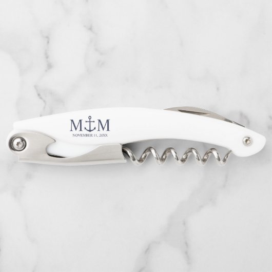 Hochzeit der Nautic Navy Kellnermesser (Vorderseite)