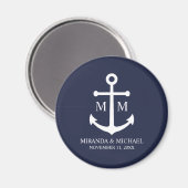 Hochzeit der Nautic Navy Magnet (Vorderseite/Rückseite)