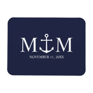Hochzeit der Nautic Navy Magnet