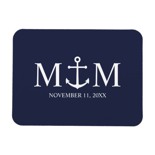 Hochzeit der Nautic Navy Magnet (Horizontal)