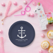 Hochzeit der Nautic Navy Pappteller (Party)