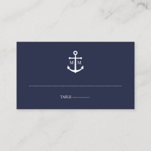 Hochzeit der Nautic Navy Platzkarte