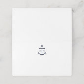 Hochzeit der Nautic Navy Platzkarte (Außenseite Aufgefaltet)