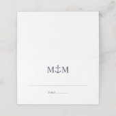 Hochzeit der Nautic Navy Platzkarte (Außenseite Aufgefaltet)