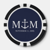 Hochzeit der Nautic Navy Pokerchips (Vorderseite)