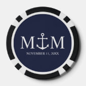Hochzeit der Nautic Navy Pokerchips (Rückseite)
