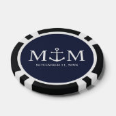 Hochzeit der Nautic Navy Pokerchips (Einzeln)