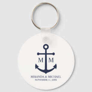Hochzeit der Nautic Navy Schlüsselanhänger