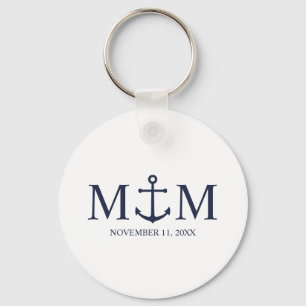 Hochzeit der Nautic Navy Schlüsselanhänger