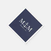 Hochzeit der Nautic Navy Serviette (Ecke)