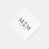 Hochzeit der Nautic Navy Serviette (Ecke)