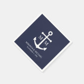 Hochzeit der Nautic Navy Serviette (Ecke)