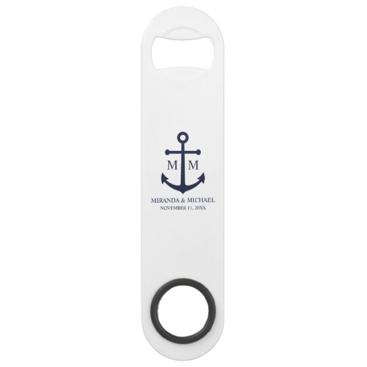 Hochzeit der Nautic Navy Speed Flaschenöffner (Vorderseite)