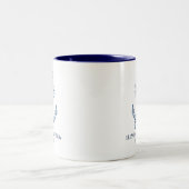 Hochzeit der Nautic Navy Zweifarbige Tasse (Mittel)