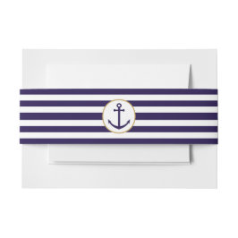 Hochzeit der Nautischen Marine und des Weißstreife Einladungsbanderole