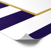 Hochzeit der Nautischen Marine und des Weißstreife Poster (Ecke)