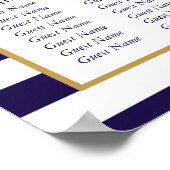 Hochzeit der Nautischen Marine und des Weißstreife Poster (Ecke)