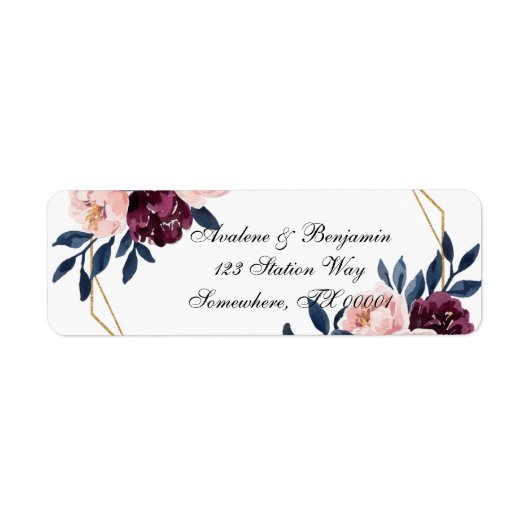 Hochzeit der Navy Burgundy Blush Pink Peony (Vorne)