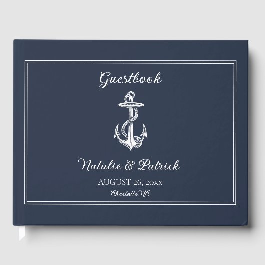 Hochzeit der Navy Gästebuch (Vorderseite)