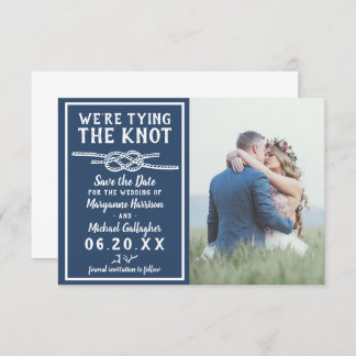 Hochzeit der Navy mit dem bekannten simplen nautis Save The Date