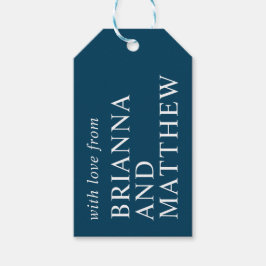 Hochzeit der Navy und White Modern Typografy Viele Geschenkanhänger