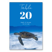 Hochzeit der Navy Underwater Aquatic Turtle Coasta Tischnummer (Vorderseite)