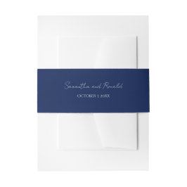 Hochzeit der Navy White Modern Minimalistisch Call Einladungsbanderole