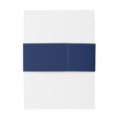 Hochzeit der Navy White Modern Minimalistisch Call Einladungsbanderole (Rückseitenbeispiel)