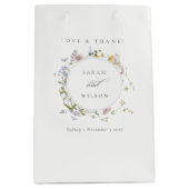 Hochzeit der niedlichen Wiesenblütenwelt Mittlere Geschenktüte (Vorderseite)