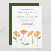 Hochzeit der Orangenblüten Einladung (Vorne/Hinten)