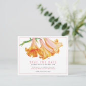 Hochzeit der Oranienlilie Save The Date (Stehend Vorderseite)