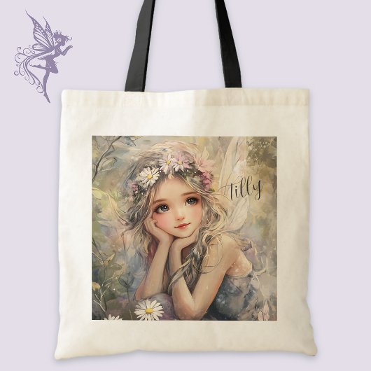 Hochzeit der personalisierten Fairy Watercolor Flo Tragetasche