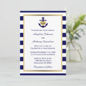 Hochzeit der personalisierten klassischen Nautical Einladung (Stehend Vorderseite)
