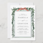 Hochzeit der Pine Garland Einladung (Vorderseite)