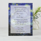 Hochzeit der Religion, van-Gogh-Sternennacht Einladung (Stehend Vorderseite)