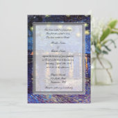 Hochzeit der Religion, van Gogh-Sternennacht Einladung (Stehend Vorderseite)