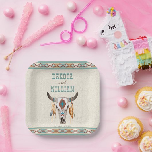 Hochzeit der Riesenranch des südlichen Westerns Pappteller (Party)