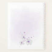 Hochzeit der romantischen violetten Blumen Planer (Rückseite)
