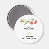 Hochzeit der rosa Nelke Magnet (Vorderseite/Rückseite)