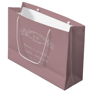 Hochzeit der Rose botanisches Wappen Große Geschenktüte