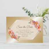 Hochzeit der Rose Gold Save The Date (Stehend Vorderseite)