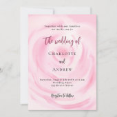 Hochzeit der Rose Soft pink Einladung (Vorderseite)