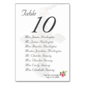 Hochzeit der Rose Tischnummer (Rückseite)