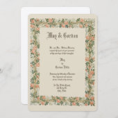 Hochzeit der Rose viktorianische Ära Einladung (Vorne/Hinten)
