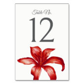 Hochzeit der Roten Blume Tischnummer (Rückseite)