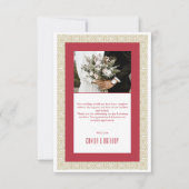 Hochzeit der roten islamischen Geometrie Dankeskarte (Vorderseite)