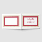 Hochzeit der roten islamischen Geometrie Gästebuch (Voll)