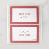 Hochzeit der roten islamischen Geometrie Platzkarte (Außenseite Aufgefaltet)