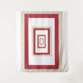 Hochzeit der roten islamischen Geometrie Wandteppich