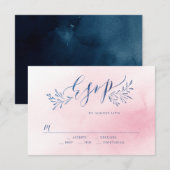 Hochzeit der Roten Marine RSVP Karte (Vorne/Hinten)